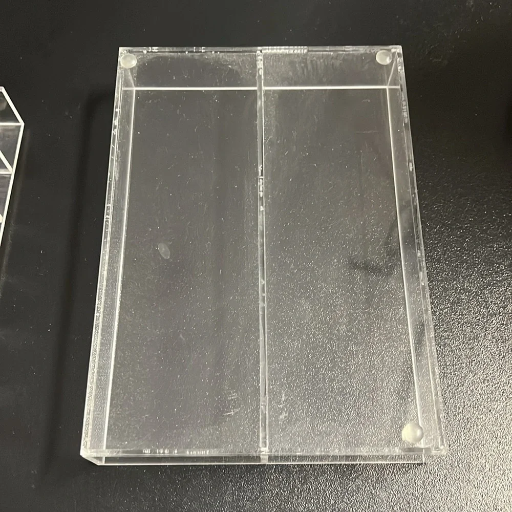 Container Store set of 2 acrylic accessories tray